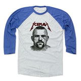 Mens Baseball T-Shirt Royal / Ash