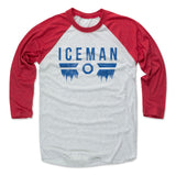 Mens Baseball T-Shirt Red / Ash