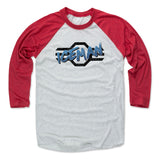Mens Baseball T-Shirt Red / Ash