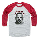 Mens Baseball T-Shirt Red / Ash